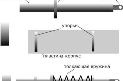 Схема защелки для распашных ворот